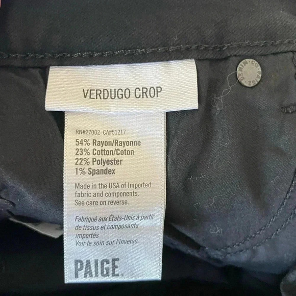 Paige black Verdugo crop in in slate black - Picture 12 of 13